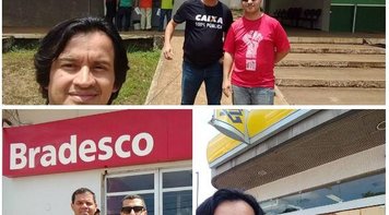 Sindicato dos Bancários visita agências em Porto Grande, Pedra Branca e Serra do Navio