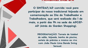 Sintraf AP comemora o 1º de Maio com tradicional feijoada
