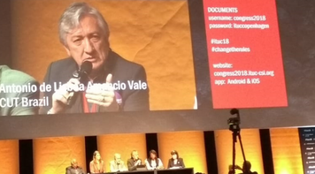 CUT denuncia o golpe no Brasil em congresso sindical mundial