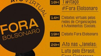  Movimentos preparam para esta sexta (8) ações virtuais por Fora, Bolsonaro 