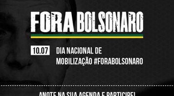 CUT, centrais e movimentos lançam campanha ‘Fora, Bolsonaro’, na sexta-feira 10