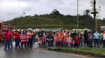 Em atos de apoio à greve na PBio, petroleiros cobram negociação com a Petrobras 