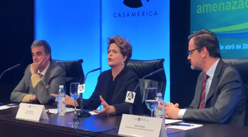 Em Madri, Dilma denuncia prisão política de Lula