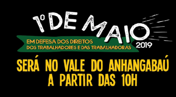 Centrais sindicais fazem ato conjunto de 1º de maio no Vale do Anhangabaú, em São Paulo  