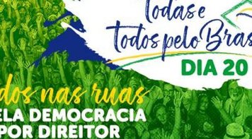 20 de outubro: povo na rua em defesa da democracia e contra Bolsonaro