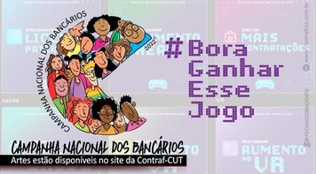 Artes da Campanha Nacional dos Bancários 2022 estão disponíveis