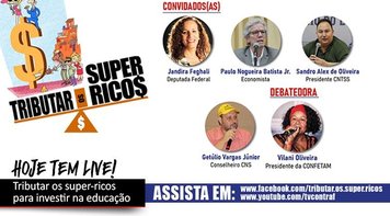Live nesta quarta 18, às 18h, discute tributação de super-ricos para financiar a saúde pública