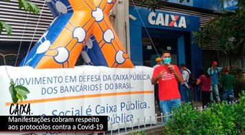 Manifestações denunciam descaso da Caixa com saúde dos empregados