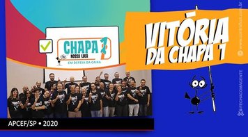 Apcef/SP: Chapa 1 vence eleição com 44,98% dos votos