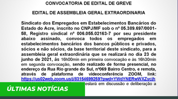 Seeb Acre convoca assembleia geral nesta quarta-feira 23