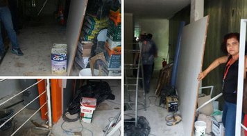 Dirigentes da Fetec-CUT/CN interditam agência do Itaú na Cidade Ocidental