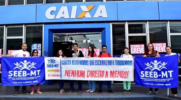  #GREVEporDireitos: Bancários de MT fecham bancos 100% em Cuiabá