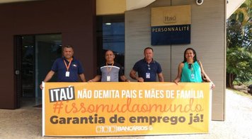 Sindicato protesta nas unidades do Itaú Lago Sul contra demissões e fechamento de agências