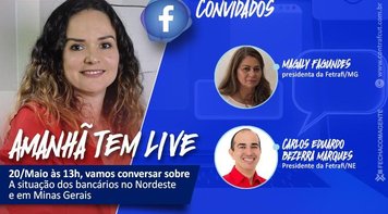 Contraf-CUT fará live no Facebook nesta quarta-feira (20)