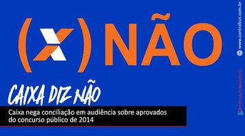 Caixa nega conciliação em audiência sobre aprovados do concurso público de 2014