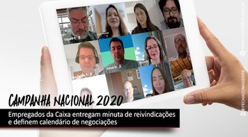 Empregados da Caixa entregam minuta de reivindicações e definem calendário de negociações