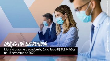 Caixa lucra R$ 5,6 bilhões no primeiro semestre de 2020