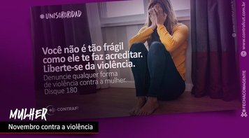Novembro é mês de combate à violência contra a mulher