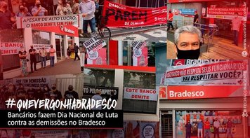 Bancários se mobilizam em todo o país contra as demissões no Bradesco