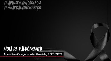 Nota de falecimento: Adenilton Gonçalves de Almeida