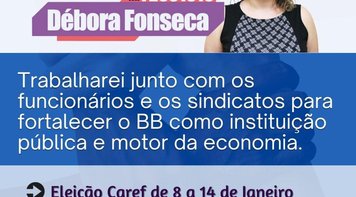 Eleições para o Caref começam nesta sexta-feira 8. Fetec-CUT/CN apoia candidata Débora Fonseca