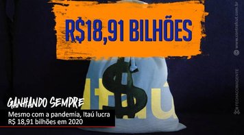 Mesmo em meio à pandemia, Itaú lucra R$ 18,91 bilhões em 2020