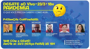 É hoje! Contraf-CUT debate a pandemia do coronavírus no Brasil