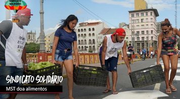 MST faz doação de 124 toneladas de alimentos