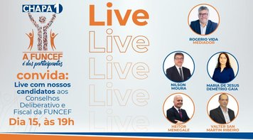 Chapa 1 – A Funcef é dos participantes apresenta candidatos aos Conselhos Deliberativo e Fiscal