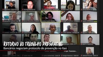 Bancários negociam protocolo de prevenção para retorno ao trabalho presencial no Itaú