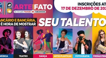 Bancários, é hora de mostrar o seu talento. Arte|Fato tem inscrições abertas
