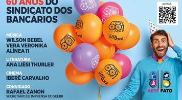 60 anos do Sindicato: Arte|Fato tem como atrações musicais Alínea 11, Vera Verônika e Wilson Bebel. É nesta terça (30)