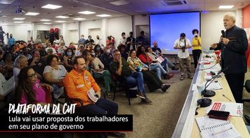 Lula recebe plataforma da CUT com propostas dos trabalhadores para as eleições 2022