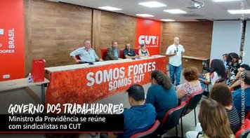 Bancários participam de reunião em visita de ministro da Previdência à CUT nesta segunda 30