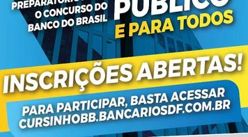 Abertas as inscrições para o cursinho preparatório gratuito para o concurso do BB; prazo vai até dia 28