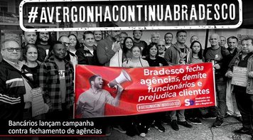 Bancários do Bradesco de todo o país protestam contra o fechamento de agências  