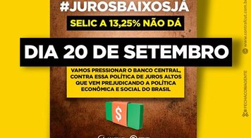 Trabalhadores voltam a protestar contra juros altos em todo o Brasil nesta quarta 20