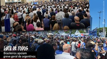 Contra os ataques de Milei, trabalhadores brasileiros manifestam solidariedade aos argentinos