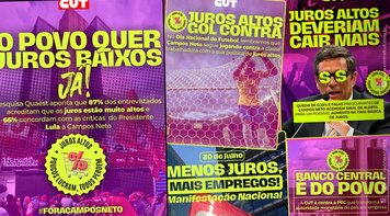 Nesta terça-feira dia 30, trabalhadores vão às ruas pela redução dos juros